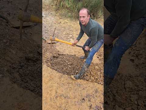 Picaxeing Different Subsoils #landscaping #permaculture #fitnessmotivation #mud #exercise #adventure