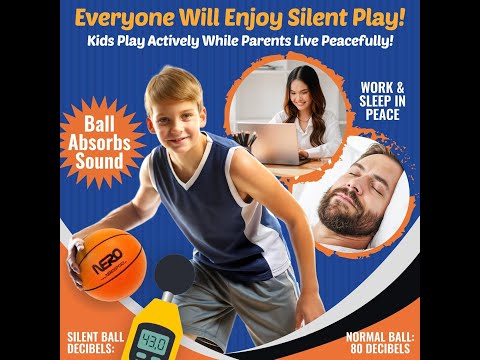 Ninja Silent Basketball- Soft Foam Indoor Basketball Size 3 (7 inches)