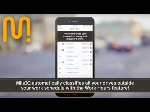 MileIQ Tutorial - How to set Work Hours in the mobile app