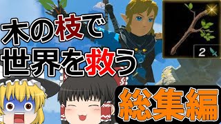 【ゼルダの伝説　ティアキン】＃総集編「木の枝」縛りで風の勇者が旅立つ【ゆっくり実況】