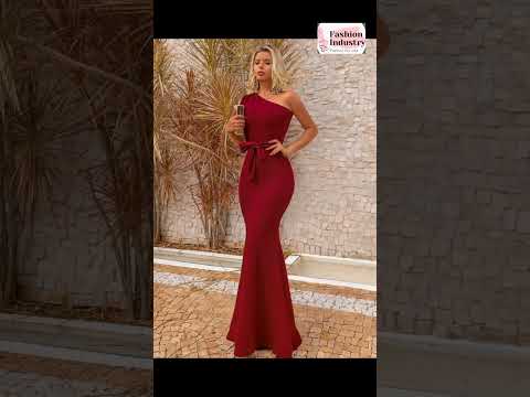 Maroon gown designs