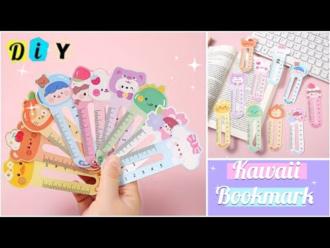 How to make kawaii bookmark at home / DIY cute bookmark _ Cute stationery ideas