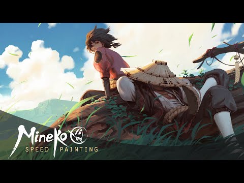 Mineko - Meadow - speed painting (Time-lapse)