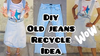 Old jeans Best reuse ideas#tailoring#bestreuseideas#diyideas#diy#viralvideo#tailoring#diyjeans#