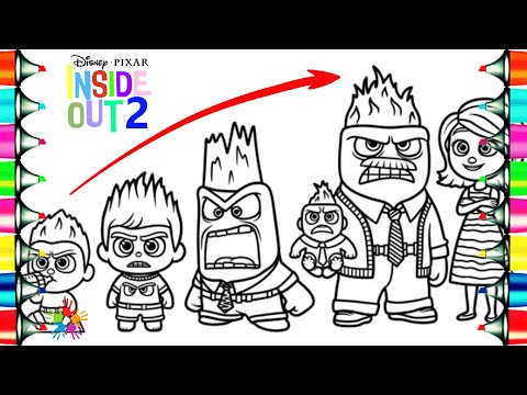 Inside Out 2 Coloring Pages / Anger Growing Up Evolution / NCS Music