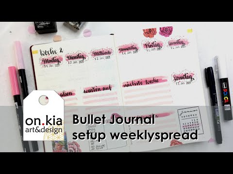 setup bulletjournal weeklyspread 02/2021