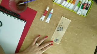 Easy DIY Bookmark|| Painting with Tea ||  Paper craft|| The HobbyTown