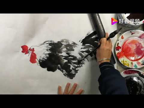 荔枝公鸡小创作画國畫书画教学视频Chinese painting teaching