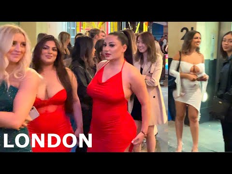 London Nightlife With Many Beautiful Ladies 🇬🇧 London Night Walk