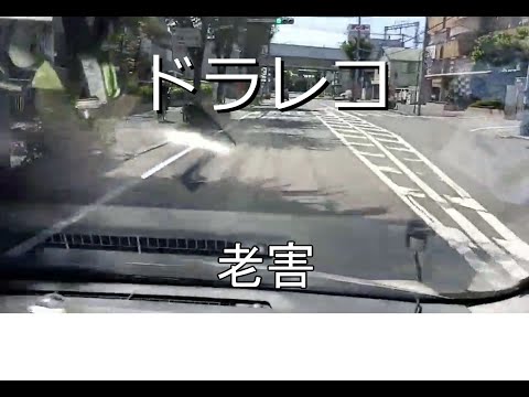 【ドラレコ　老害】20190924　信号無視　道の真ん中を歩く老女　交差点側に駐車　ドアミラーに接触