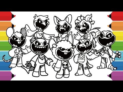 Poppy Playtime Chapter 4 Coloring Pages | Nightmare Critters | NCS Music