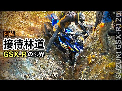 GSXR【接待林道ツーリング】荒れた阿蘇周辺の林道を初心者も含め仲間と走ってひどい目に￼遭う　/ GSX-R125の限界とは