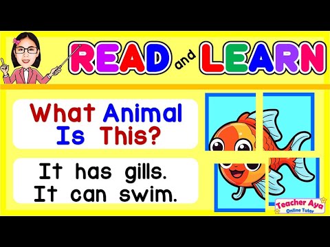 ENGLISH READING | GUESS THE ANIMALS | READ AND LEARN | PRACTICE READING GRADE 1,2,3,4 | TEACHER AYA