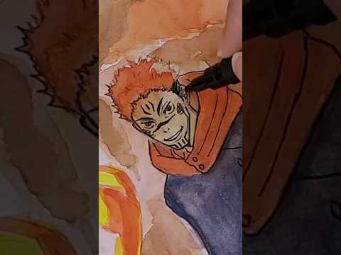 Jujutsu Kaisen Sukuna Ryomen #jujutsukaisen #anime #youtubehighfive #fanart #shorts #animeart