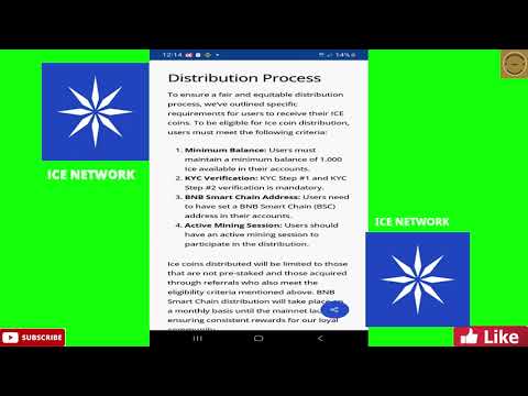 ICE NETWORK TOKEN DISTRIBUTION REQUIREMENT. BNB SMART CHAIN ON OKX EXCHANGE