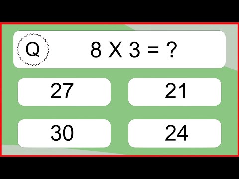 20 Multiplication Quiz Exercises for Kids