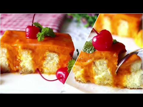 The Most Amazing Mango Dessert You'll Ever Try! Mango Custard Pudding Cake Recipe | Mango Cake