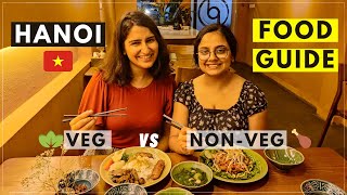 VIETNAMESE FOOD TOUR in Hanoi- Veg vs Non-veg | MUST TRY Food Items in Vietnam 🇻🇳