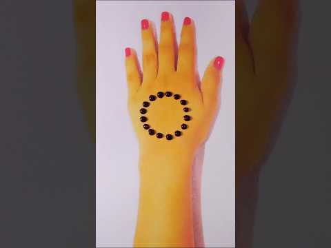 Easy simple mehndi design using coin #mehndi #youtubeshorts #shorts #trending