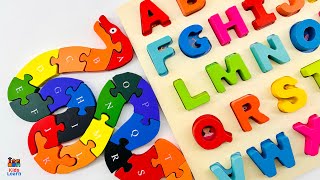 Kids ABC Toy Learning Puzzle! Toddlers practice counting, colors, numbers, shapes & alphabet | ABCDE