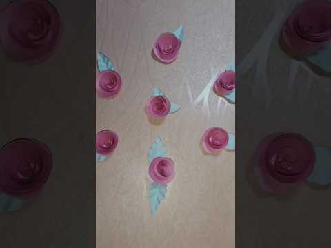 Paper rose making/paper craft ideas #papercraft