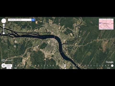 Fredericton NB - Urban Sprawl Time Lapse