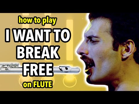 How to play I Want To Break Free on Flute | Flutorials