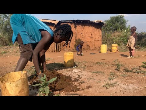 Real Documentary Of a Young African Village Mom Who Lives In The Wilderness With Her Rural Kids