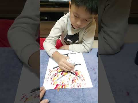 painting beautiful tree #shorts #youtubeshorts #viralshorts #painting