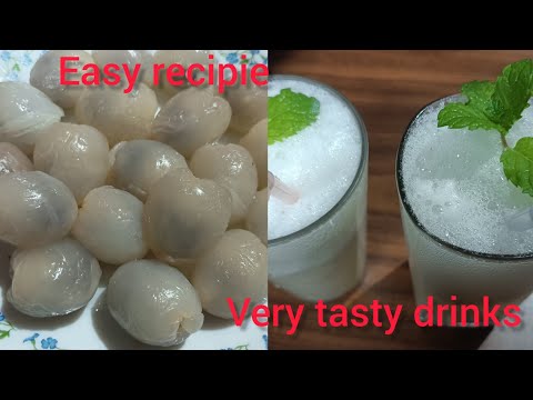 litchi ka juice make easy and tasty summer drink easy and simple healthy drink