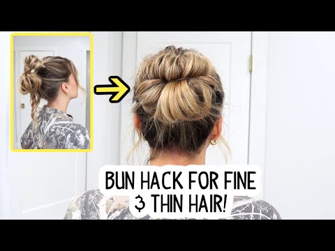 MESSY BUN HACK FOR FINE & THIN HAIR! You Have To Try This!