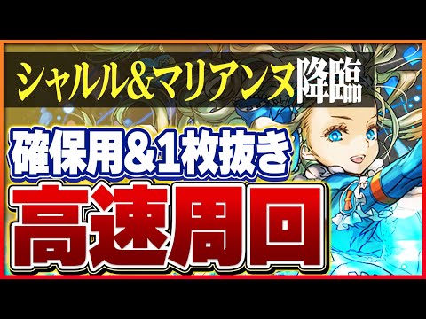 【シャルル&マリアンヌ降臨】バレンタインノアループで安定周回！高速周回＆1枚抜き編成！【パズドラ】