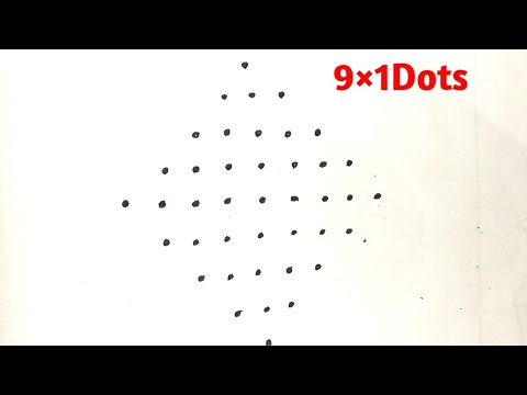 9×1simple muggulu design||beautiful kolam design||dharas house||#14