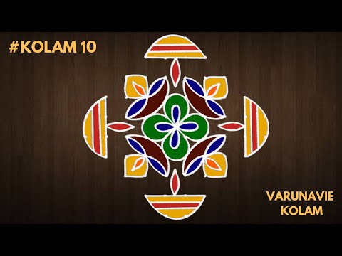 Pooja room kolam designs| lucky deepam kolam