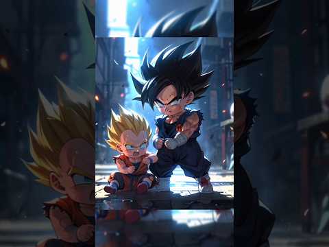 Kid Goku & Vegeta #shorts #anime #goku #vegeta #ai #funny