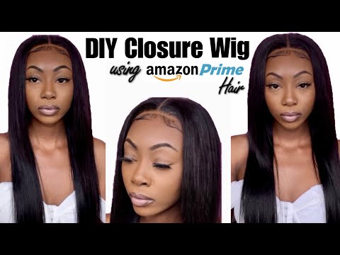 Middle Part Closure Quick Weave Wig On Natural Hair ft. Affordable Bundles From Amazon