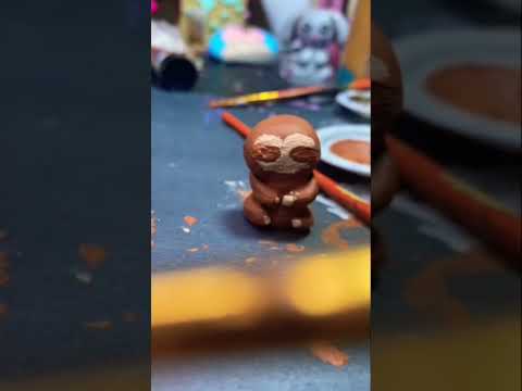 I made the world’s smallest sloth with clay!!! #sloth #clayart