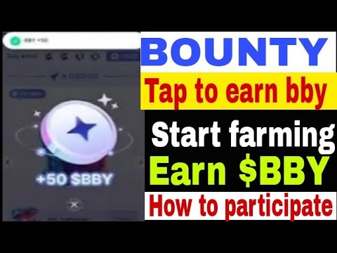 Tap to earn bby// Bounty Bay Telegram bot How to get free BBY