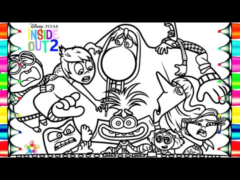 Inside Out 2 Coloring Pages / Envy Anxiety Joy Anger Disgust Sadness Fear Ennui Embarrassment / NCS