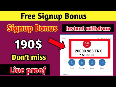 🔴Live proof | 🔷 Instant 190$ Signup bonus | Instant withdraw | Trx mining website |New  Airdrop 2021