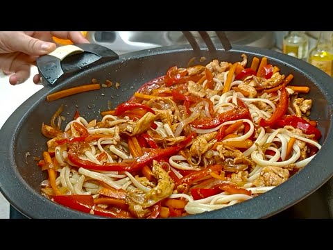 This Incredibly Easy Noodle Recipe Will Blow Your Mind! Udon Noodles With Chicken!