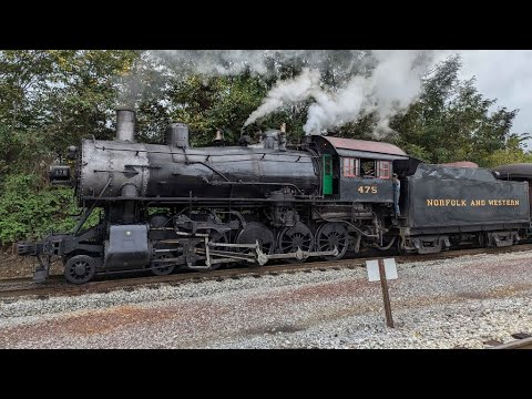 Norfolk and Western #475 Departing Leaman Place Junction - Railfanning - Paradise, PA (9/24/24)