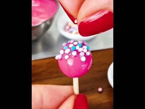 🍬 Miniature pop-cake 🍭 real mini cooking / mini food / tiny kitchen / ASMR #minicooking #miniature