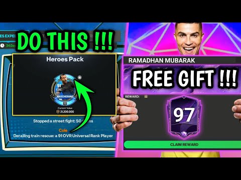 97 OVR free gift 🤑 | new event in fc mobile | fc mobile ramadan event | how to heroes icon fc mobile