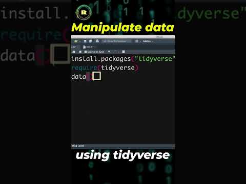 R programming for beginners. Manipulate data using the tidyverse: select, filter and mutate #short