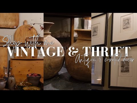 THRIFT WITH ME + HAUL | Antique Home Decor Shop With Me | Organic modern style #teddyblake