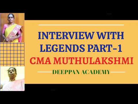 CMA Muthulakshmi sharing her Career Path with CA PN Lakshmi | Interview with Legends | Part-1