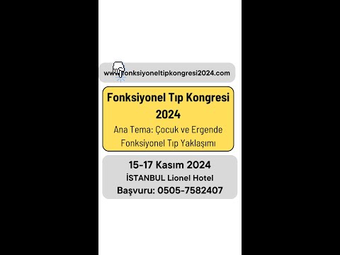 DOKTOR, DİYETİSYEN ve ECZACILAR İÇİN 2024 FONKSİYONEL TIP KONGRESİ 15-15 Kasım İstanbul Lionel Hotel