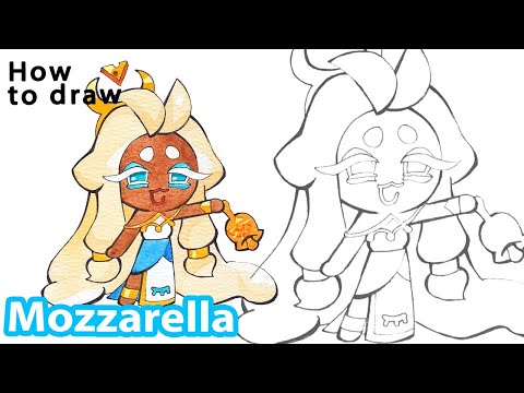 How to draw Mozarella | Cookie Run Kingdom | Coloring included