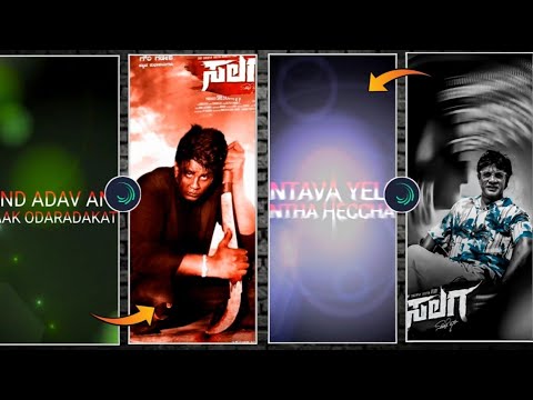 🔥✨salaga movie dailogue watsapp status video edting in alightmotion || shake effect kannada